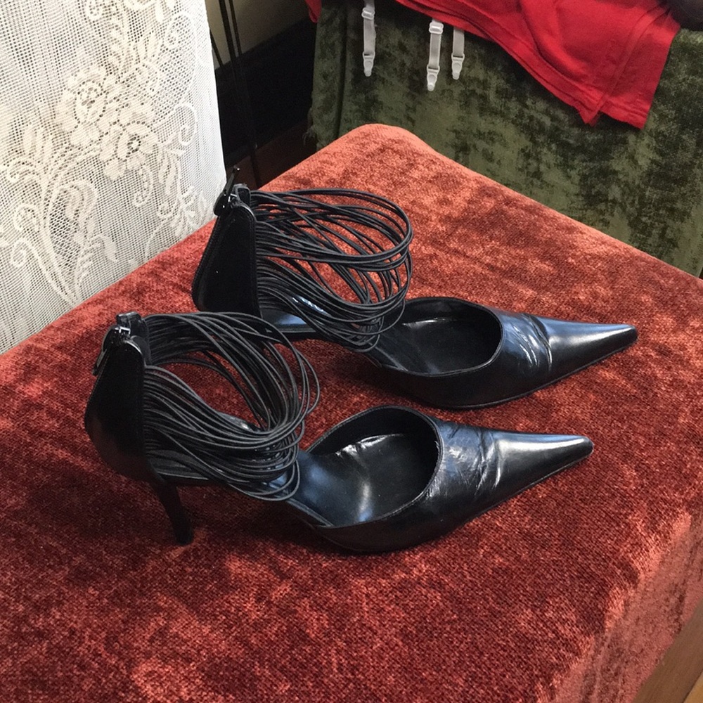 Oxmox Strappy Leather Heels